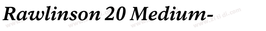 Rawlinson 20 Medium字体转换